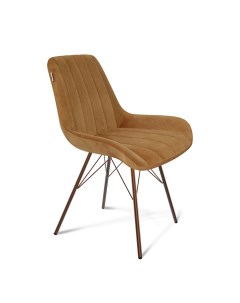 Стул SHT-ST37/S37 артикул СТ-292 горчичный/медный металлик Sheffilton