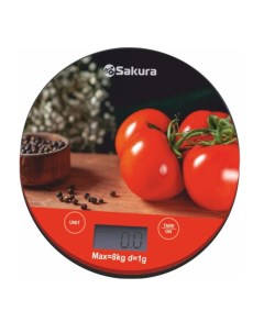 Весы кухонные SA 6076TP помидоры и перец Сакура
