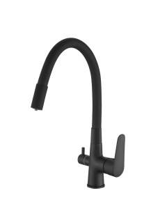 Смеситель "Coral" для кухни с подключением к фильтру, черный, арт. CL 03 B Total,ESKO Esko