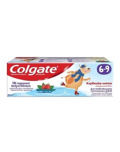 Детская зубная паста с фторидом 6 9 Клубника мята Colgate