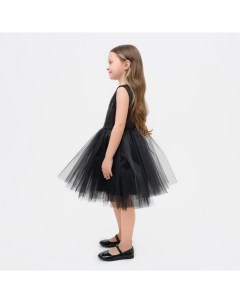 Платье для девочки с пайетками размер 30 98 104 цвет чёрный Kaftan
