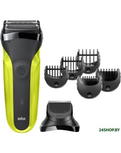 Электробритва Series 3 Shave Style 300BT зеленый Braun