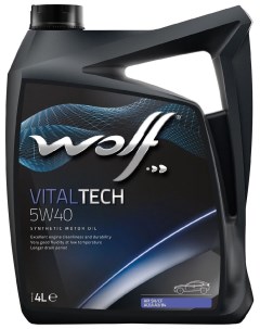 Масло моторное синтетическое VitalTech 5W 40 4л Wolf