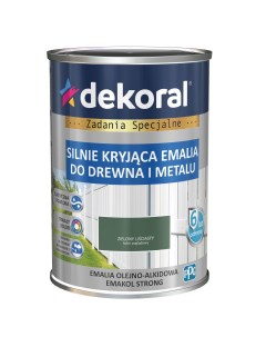 Эмаль масляно-фталевая зеленая листва Emakol Strong 0,9л Dekoral