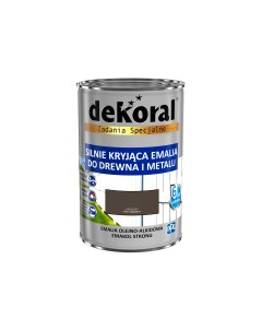 Эмаль масляно-фталевая коричневый Emakol Strong 0,9л Dekoral