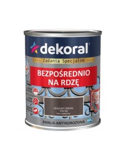 Эмаль антикоррозионная коричневая средняя блеск 0,65л Dekoral