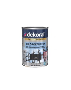 Эмаль хлоркаучуковая Стронг черный 0 9л Dekoral