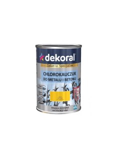 Эмаль хлоркаучуковая Стронг желтый 0 9л Dekoral