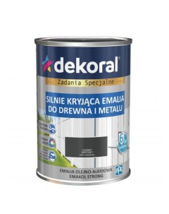 Эмаль масляно-фталевая черная матовая Emakol Strong 0,9л Dekoral