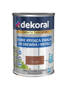 Эмаль масляно-фталевая ореховый средний Emakol Strong 0,9л Dekoral