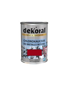 Эмаль хлоркаучуковая Стронг красный оксидный 0 9л Dekoral