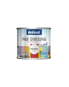 Эмаль быстросохнущая акриловая белая Do Dziela 0,5л Dekoral