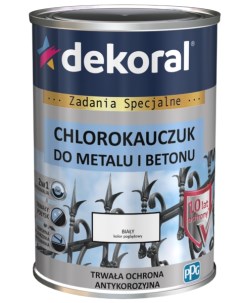 Эмаль хлоркаучуковая Стронг белая 0 9л Dekoral