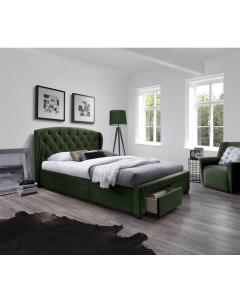 Кровать SABRINA темно зеленый 160 200 Halmar