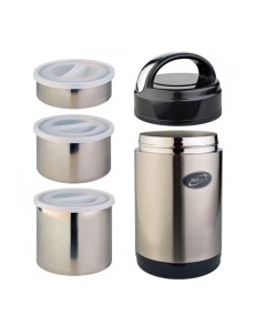 Термос с широкой горловиной, с 3-мя метал.контейнерами, 1.8 л, арт.NR-1800-3 Биосталь
