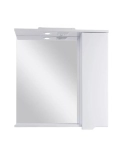 Зеркальный шкаф подвесной Лайн 70 белый Sanstar