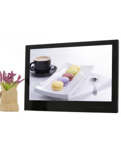 Телевизор встраиваемый Smart для кухни AVS240WS с комплектующими черная рамка Avel