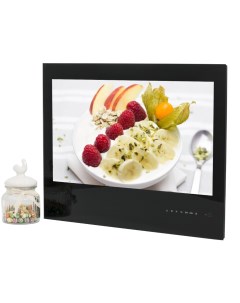 Телевизор встраиваемый Smart для кухни AVS240KS с комплектующими черная рамка Avel