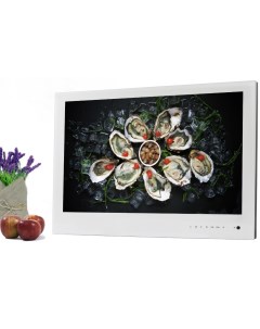 Телевизор встраиваемый Smart для кухни AVS240WS с комплектующими белая рамка Avel