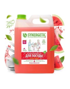 Средство для мытья посуды антибактериальное, с ароматом арбуза, 5л Synergetic