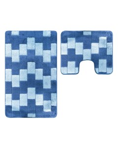Набор ковриков для ванной комнаты BORNOVA 60X100 50X60 2582 D BLUE Maximus