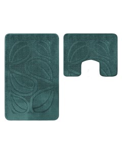 Набор ковриков для ванной комнаты FLORA 60X100 50X60 2536 HUNTER GREEN Maximus