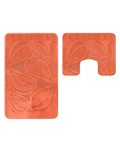 Набор ковриков для ванной комнаты FLORA 50X80 40X50 2590 ORANGE Maximus