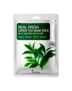 Маска для лица REAL FRESH с экстрактом зеленого чая успокаивающая 23 Rokkiss