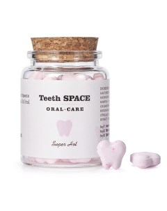 Зубная паста отбеливающая в таблетках Персик Мята Натуральная 100 Teethspace
