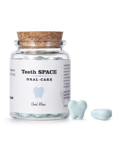 Зубная паста отбеливающая в таблетках Черника и Мята 100 Teethspace