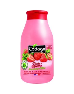 Молочко для душа увлажняющее Клубника Мята Revitalizing Shower Gel Strawberry Mint Cottage