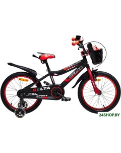 Детский велосипед Sport 20 2020 черный красный Delta