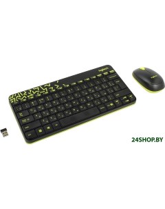 Клавиатура мышь Wireless Combo MK240 Nano черный жёлтый 920 008213 Logitech