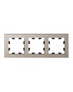 ATLASDESIGN NATURE шампань стекло Рамка 3-местн. ATN320503 Schneider electric