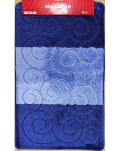Набор ковриков для ванной комнаты EDREMIT 60X100 50X60 2582 D BLUE Maximus