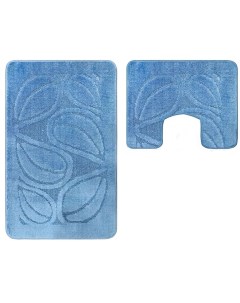 Набор ковриков для ванной комнаты FLORA 50X80 40X50 2509 BLUE Maximus