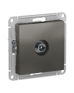 ATLASDESIGN сталь Розетка TV 1-гнездн. (без рамки) ATN000993 Schneider electric