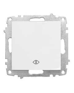 Zena/Vega мат.бел. Выключатель 1-кл. перекр. (без рамки) 609-016200-214 El-bi