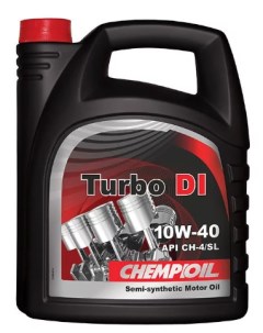 Моторное масло Turbo DI 10W 40 CH 4 SL 5л Chempioil