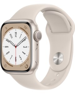 Умные часы Watch Series 8 41 мм алюминиевый корпус звездный свет звездный свет спортивный силиконовы Apple