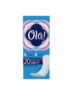 DAILY LARGE Прокладки женские гигиенические удлиненные впитывающие на каждый день без аромата 20 Ola!