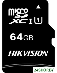 Карта памяти microSDXC HS TF C1 64G 64GB Hikvision
