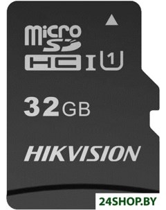 Карта памяти microSDHC HS TF C1 STD 32G Adapter 32GB с адаптером Hikvision