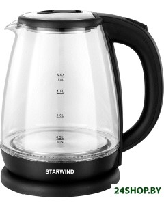 Чайник электрический SKG1055 черный стекло Starwind