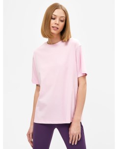 Хлопковая свободная розовая футболка женская с печатью Mark formelle