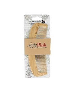 Гребень для волос BASIC деревянный из бамбука Lady pink