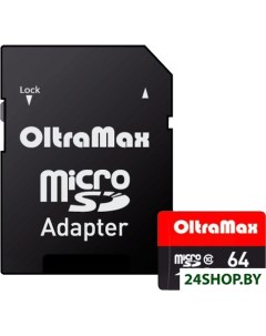 Карта памяти Premium OM064GCSDXC10UHS 1 PrU3 microSDXC 64GB с адаптером Oltramax