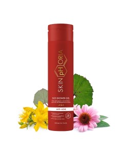 Гель для душа с кислотами против несовершенств кожи SOS Shower Gel 300 Skinphoria