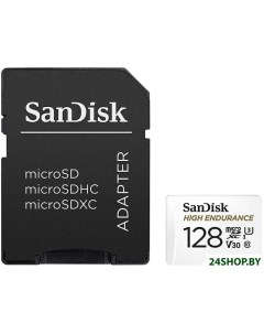 Карта памяти High Endurance microSDXC SDSQQNR 128G GN6IA 128GB с адаптером Sandisk