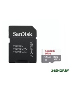 Карта памяти Ultra SDSQUNS 128G GN6TA microSDHC 128GB с адаптером Sandisk